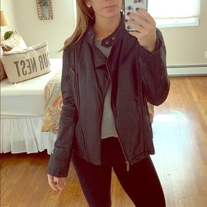 Michael Kors leather motto Jacket